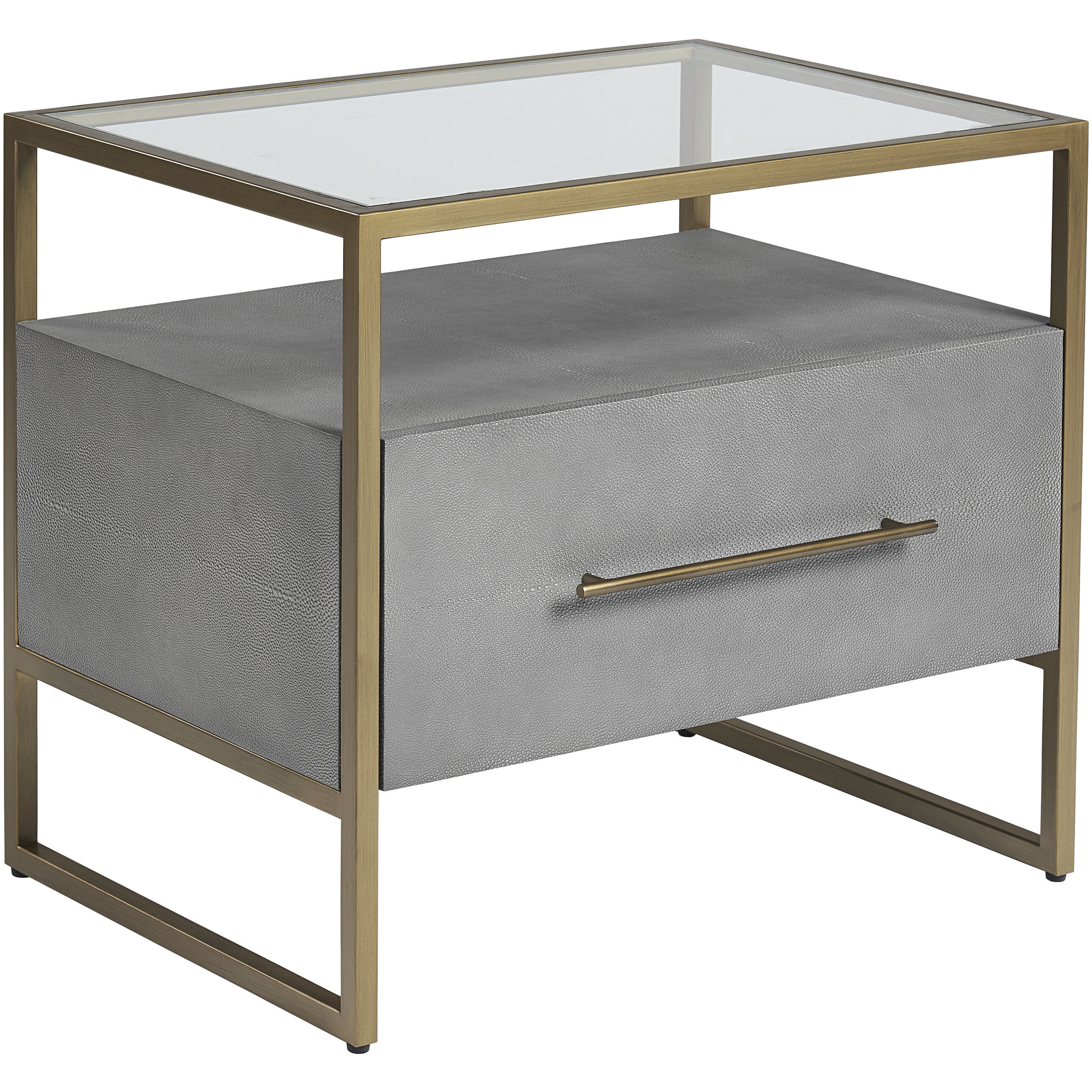 Venice 25.25 X 22.5 inch Grey Shagreen Night Stand